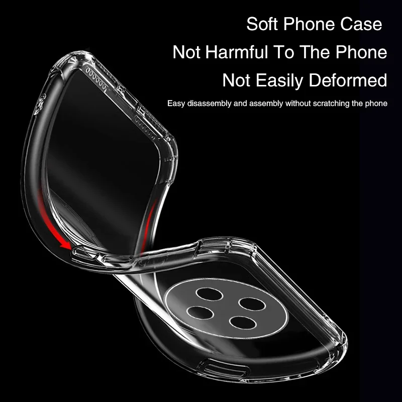 Airbag Anti-Knock Clear Silicone Phone Case with Shockproof Corners