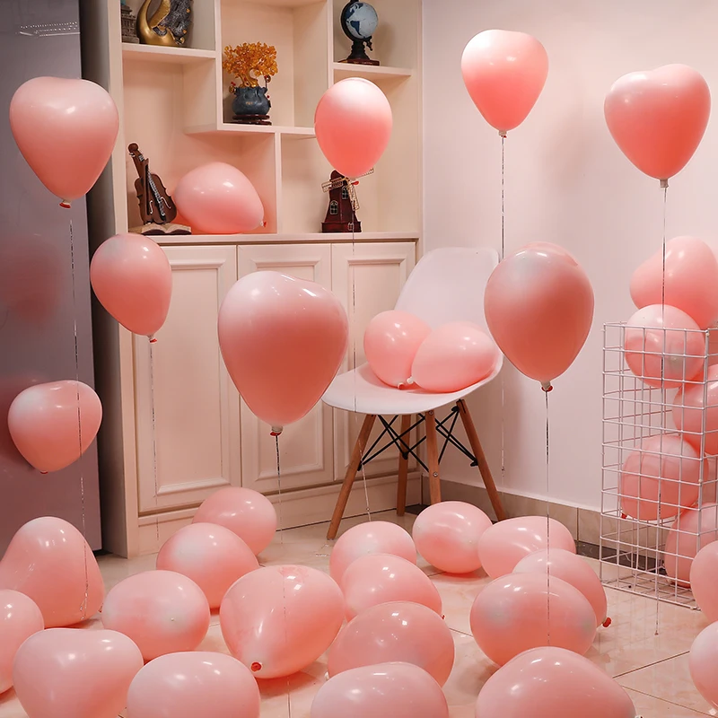 12Inch Red Macarons Heart Shape Latex Balloon Birthday Party Decorations Wedding Decorations Kids Shower Globos 10/20pcs