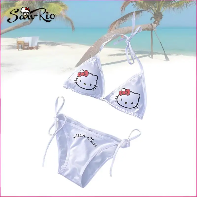 

Sanrio Hello Kitty Bikinis 2024 Ladies Holiday Swimwear Cartoon Sexy Bikini Summer Beach Women Swimsuit Swimming Clothing