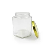 Hexagonal Glass Honey Jars with Gold Covers, Sealed Glass Bottle, Wedding, Birthday Party, Return Gifts, 280ml, 10 Units 4