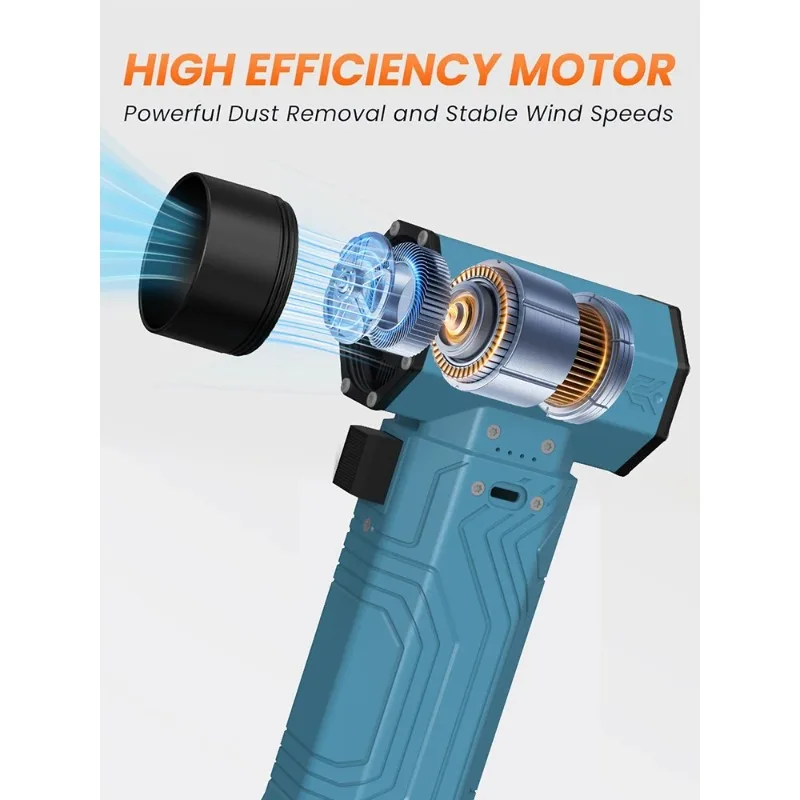 200,000RPM 강력 먼지 제거기 700g 추력 미니 터보 제트 팬 70m/s 풍속 강력 에어 블로워 브러시리스 제설 에어 드라이어