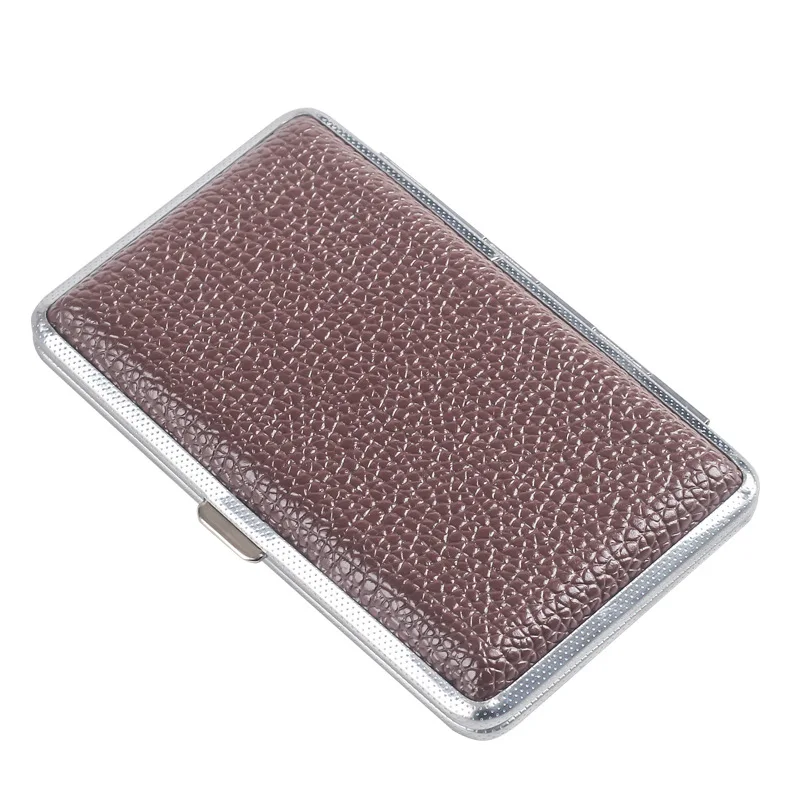 Antique Bronze Pu Leather Cigarette Case 18pcs Capacity Flip Open Traveling  Portable Metal Cigarette Container Box Holder - AliExpress