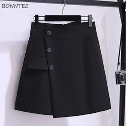 Shorts Women Black Summer Ladies Slim Ulzzang New Arrival Popular Tender Hot Sale Retro Soft Casual Ins Office-look Minimalist