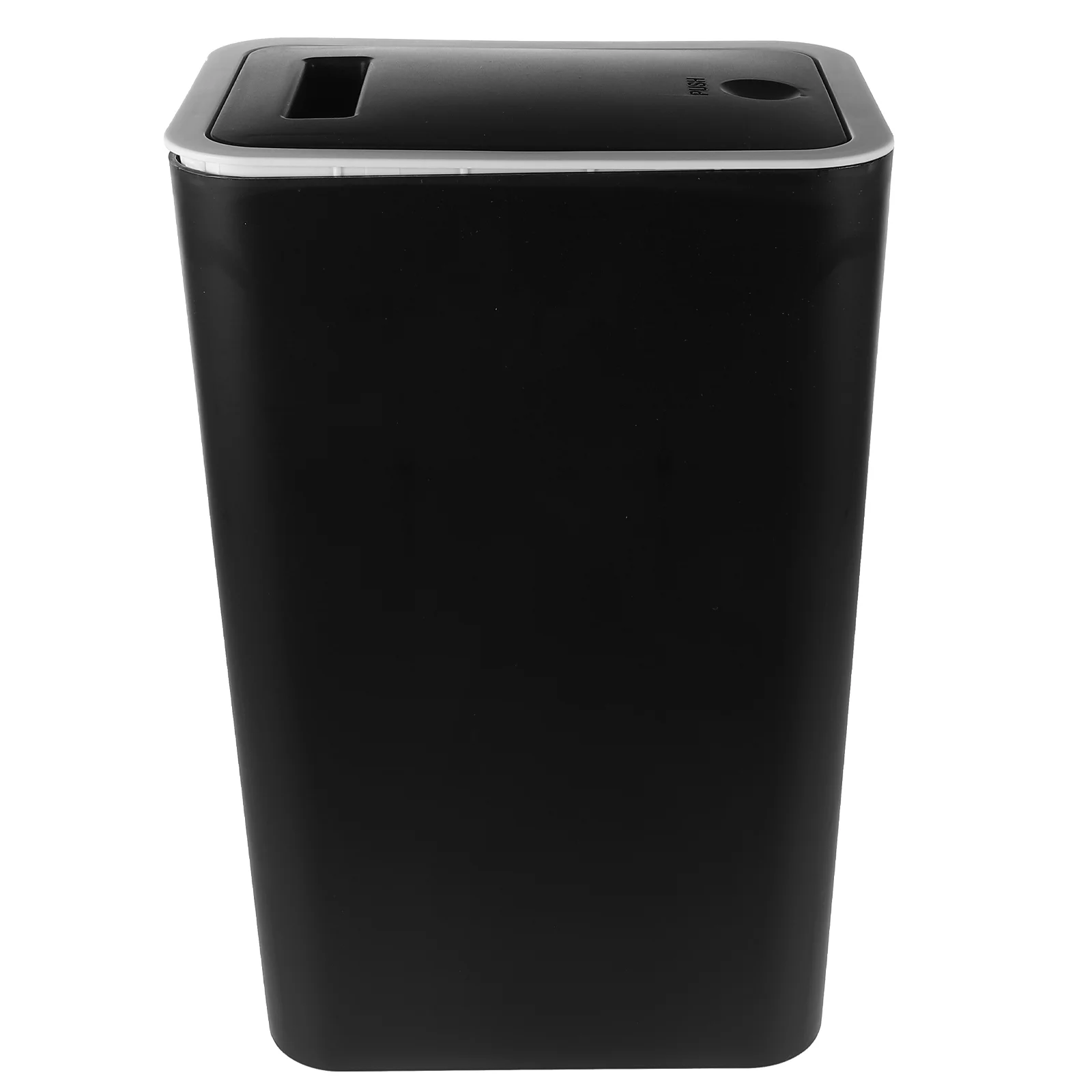 

22x15.5x33cm Push Type Trash Can Kitchen Bathroom Trash Can with Lid Garbage Wastepaper Bin Trash Holder Kitchen Trash Can