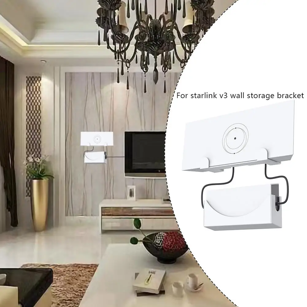 

Подходит для кронштейна маршрутизатора Starlink 3-го поколения, стеллаж V3, настенный стеллаж для хранения V3, стеллаж питания, оборудование для спутникового ТВ-приемника H1N0