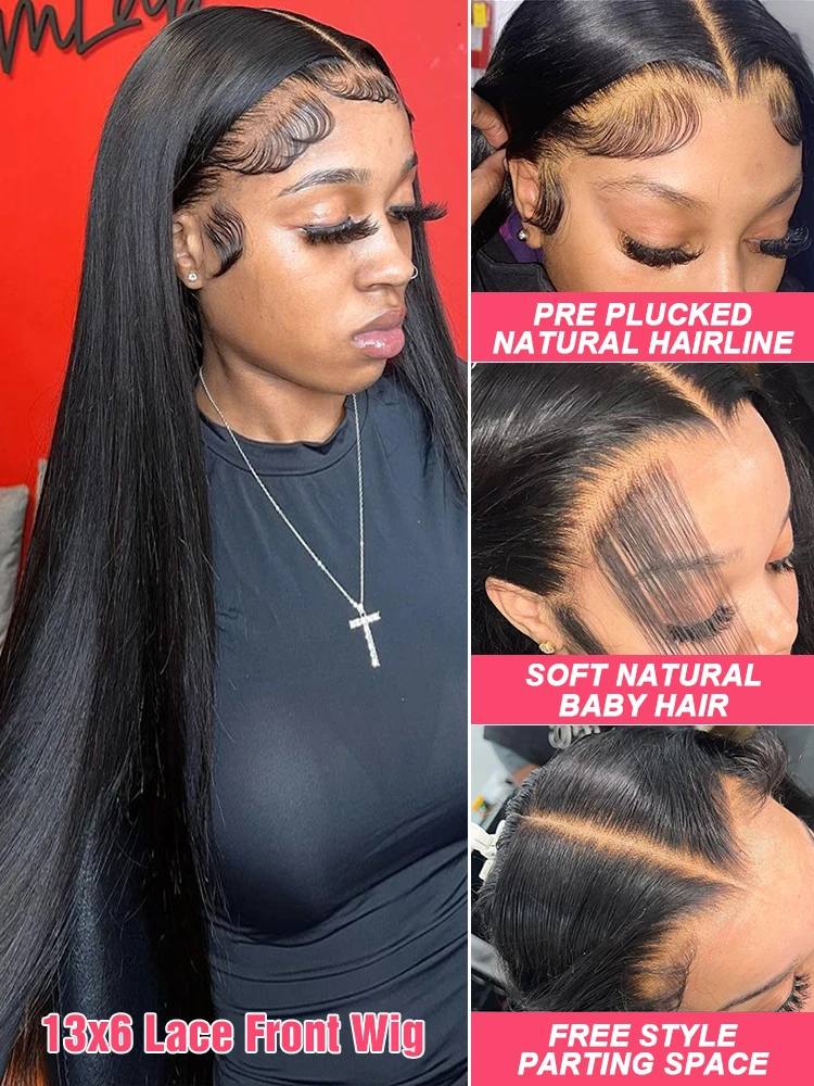 Human Hair Lace Frontal Wig For Women 13x6 13x4
