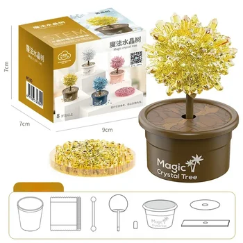 DIY Crystal Planting Tree Magic Handmade Science Experiment Set Funny Tecnologia Educational Science Toys Creative Children Gift 4
