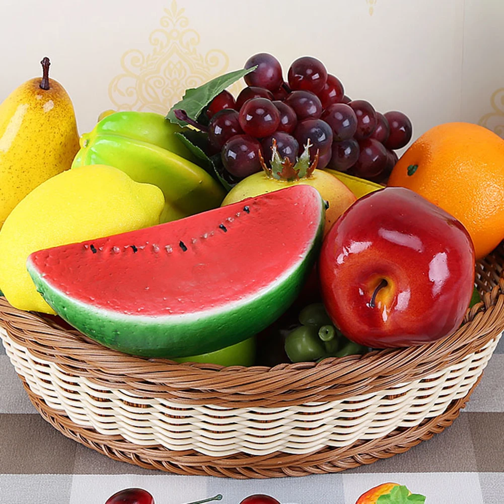 4pcs Artificial Watermelon Foam Fruit Slices Model Decoration Photography Props Home Window Display Decoration