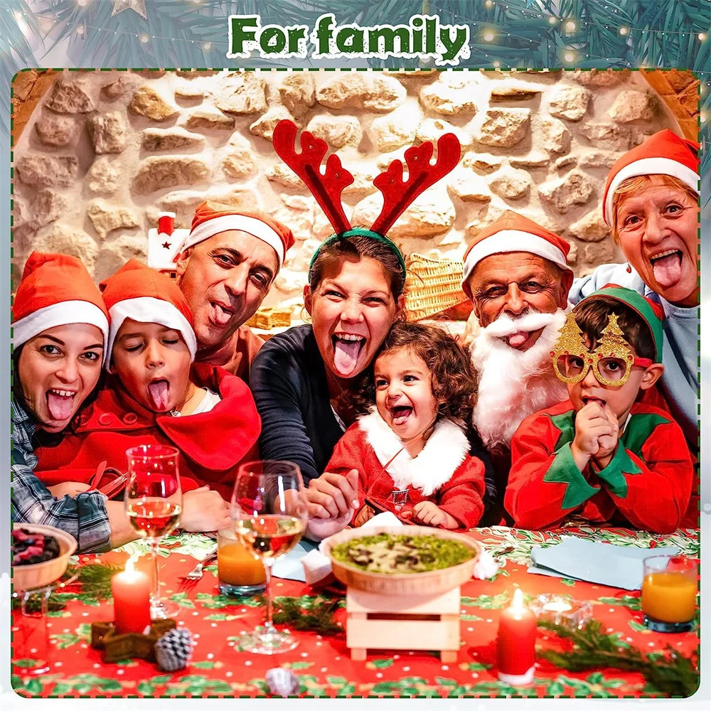 2Pcs Christmas Hat for Adult Kids Thicken Warm Santa Claus Xmas Hats Cap Merry Christmas New Year Festival Party Decorations
