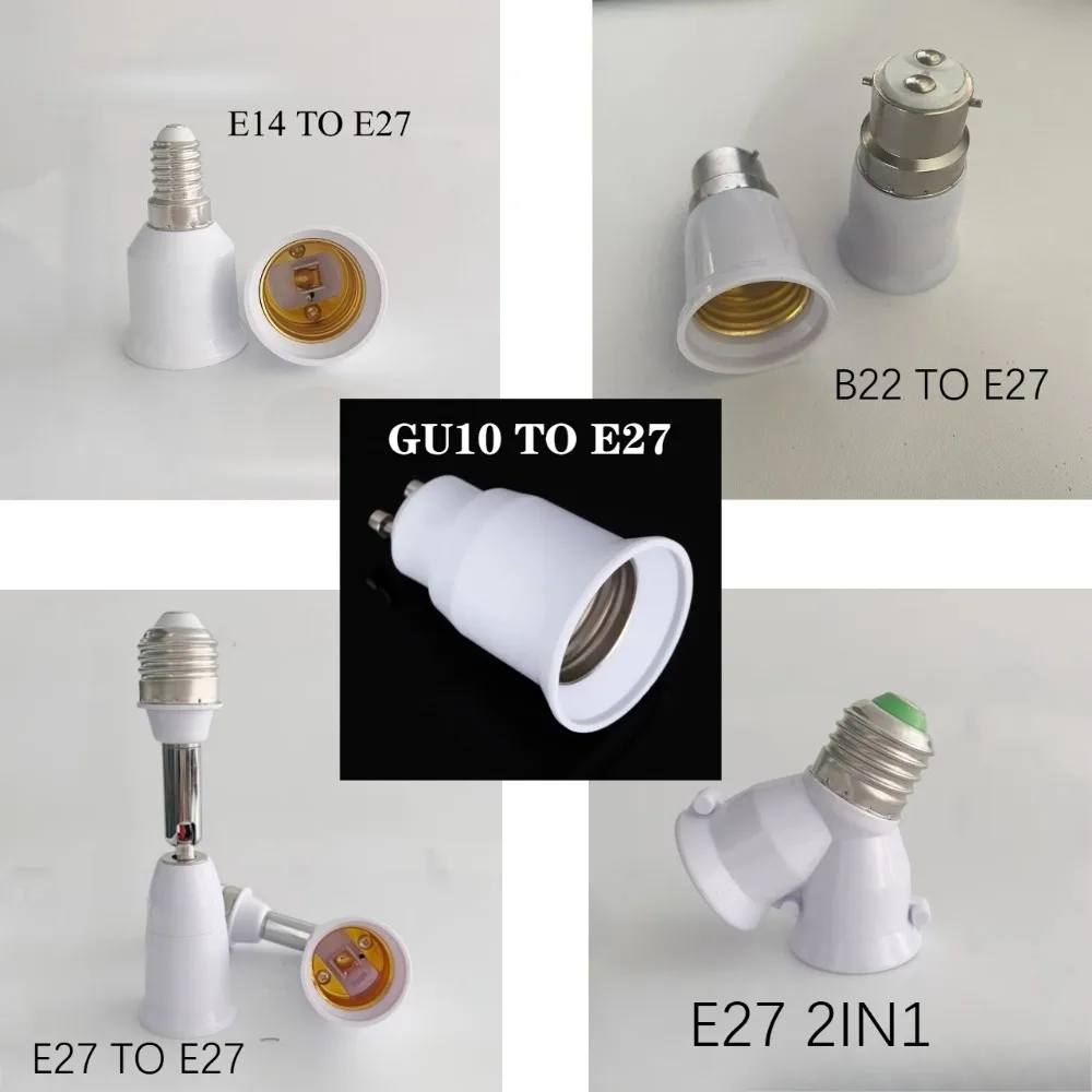3In1 E27 to E27 extended LED bulb socket splitter adapter bracket suitable for photography studios kitchens restaurants