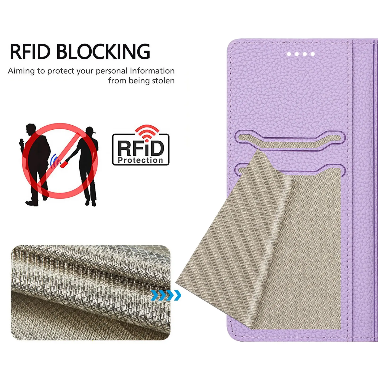 Magnetic Lichee Pattern Leather Phone Case