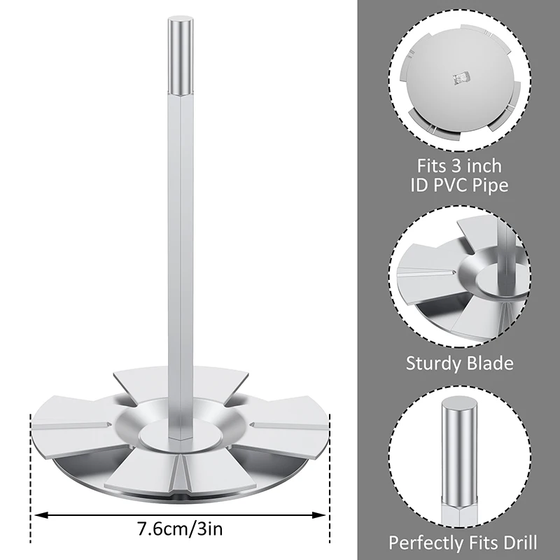 3 Inch Stainless Steel Reamer Tool Wear Resistant Professional Inside Pipe Cutter Tool Repair Fitting Saver Bit For ABS Plumbing