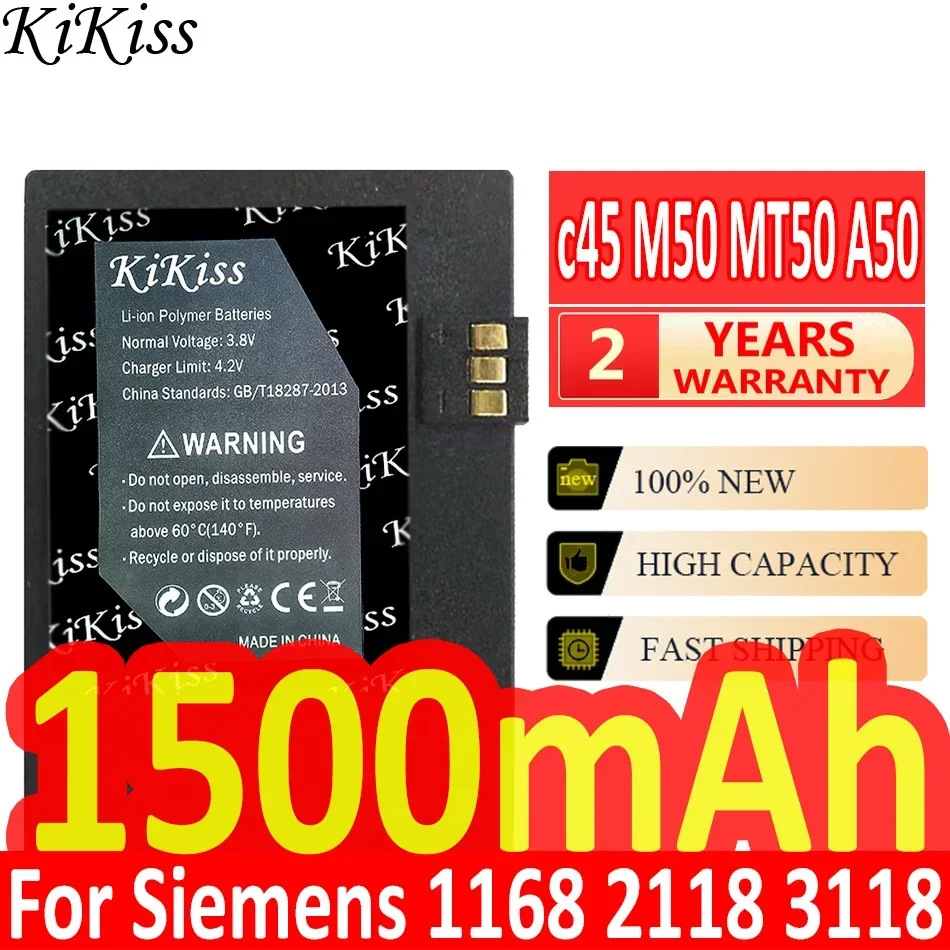 Batteria Potente Kikiss Da 1500Mah Per Batteria Siemens 1168 2118 3118 C45 M50 Mt50 A50