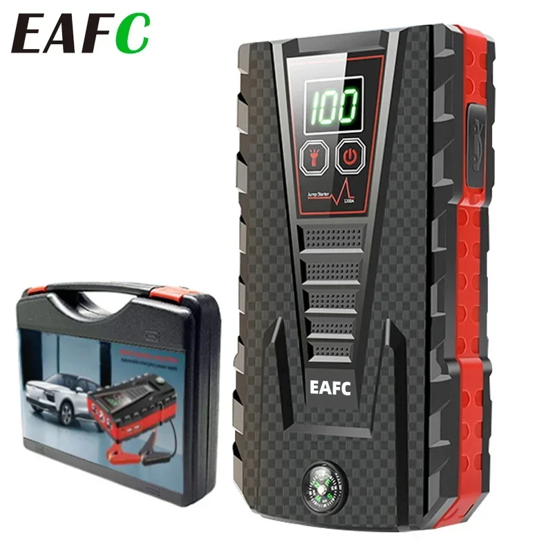 Jump starter EAFC 1200A Jump Starter Power Bank 22000mAh Portable Charger Starting Device For 4.0L/2.0L Emergency Car Battery Jump Starter