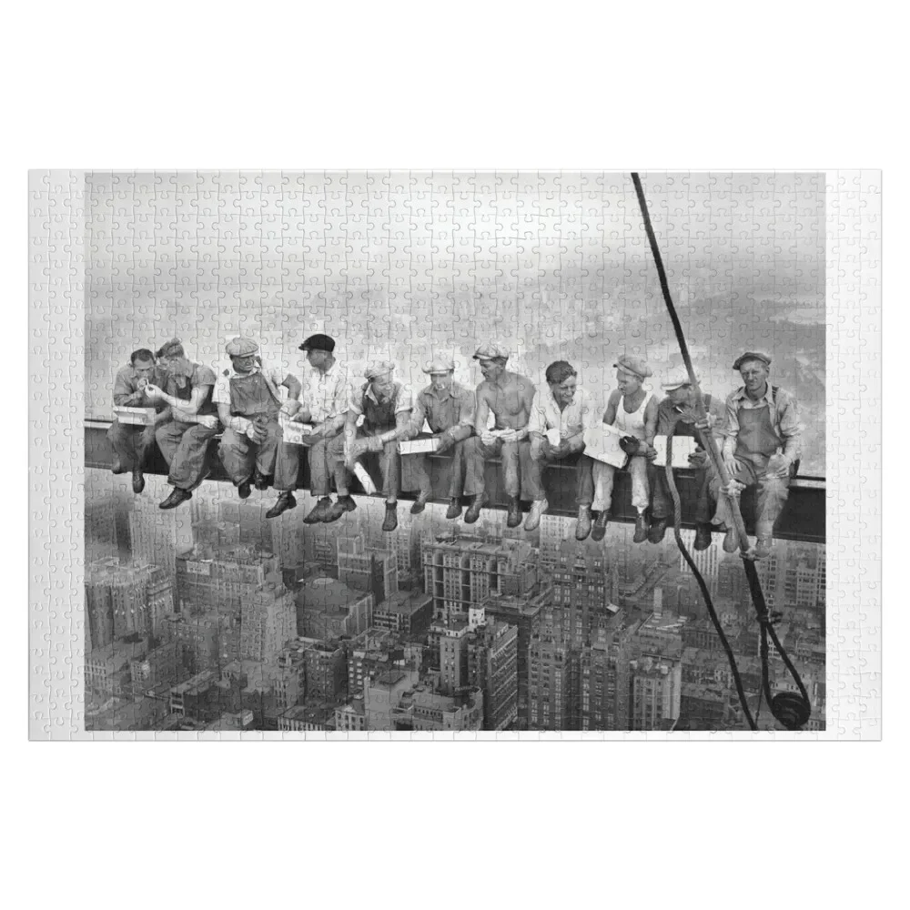 Lunch atop a Skyscraper - Déjeuner au sommet d'un gratte ciel Jigsaw Puzzle Picture Custom Child Gift Puzzle