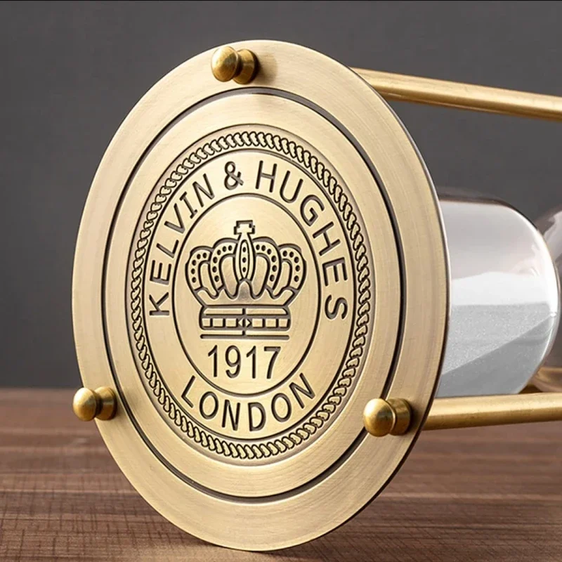 5/10/15/30/60 Minutes Retro Metal Hourglass Creative Kid's Toothbrush Timer Glass Sand Clock Living Room Desktop Office Decor
