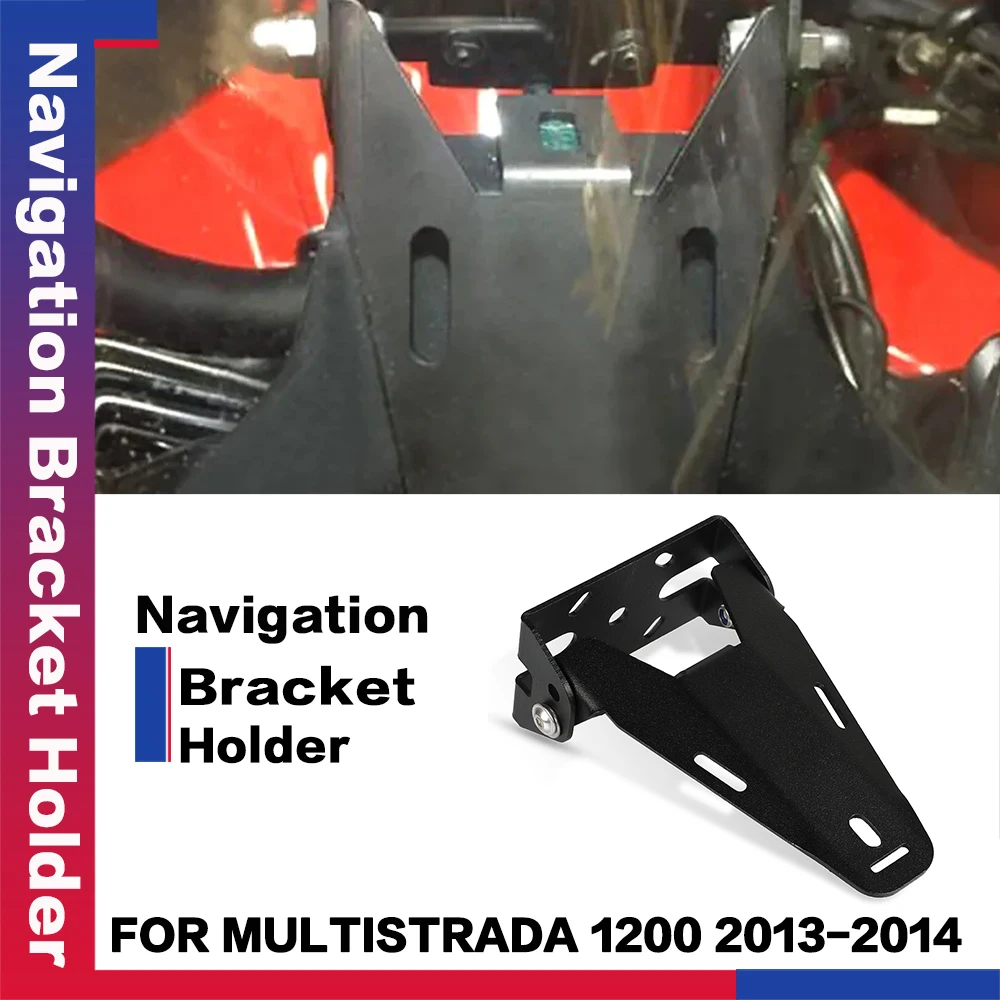 

For DUCATI MULTISTRADA 1200 Multistrada1200 2013 2014 Moto GPS Mounting Adapter Above Instruments Navigation Bracket Holder