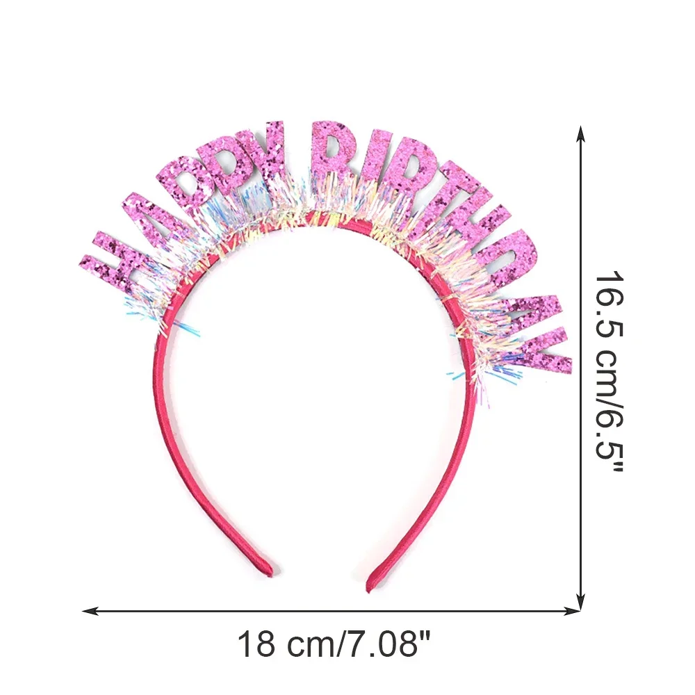 Happy Birthday Headband Girl's Birthday Decoration Hat Crown Party Decoration for Girl Children's Supplies party hat,birthday crown,birthday headband set,unicorn headband,rabbit headband