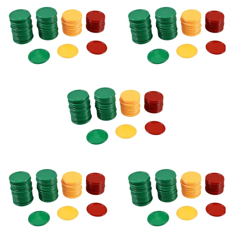 

Red Yellow Green Round Shaped Mini Poker Chips Lucky Game Props 345 Pcs