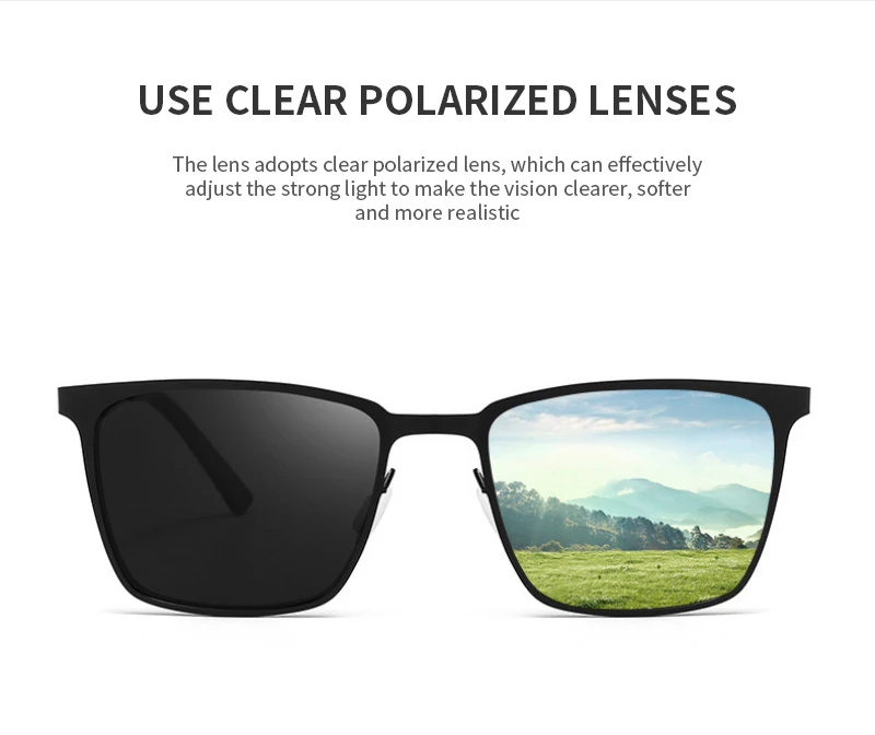 Nyaste Polarized Sungl Square Frame Herr Dam Sun Gl Brand Design Classic Gl Resor Fiske Cykling_voghion.com