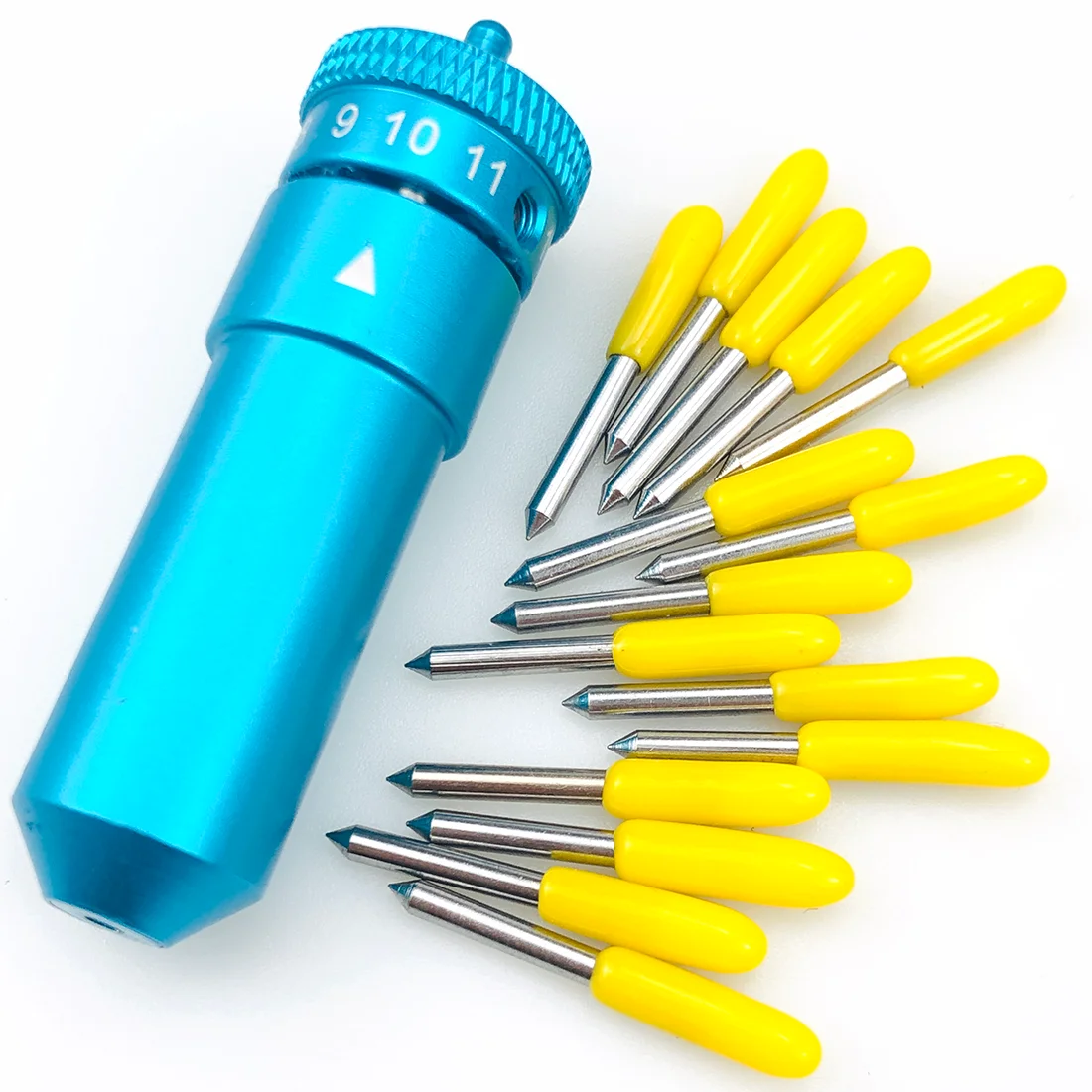 

30 Degree Dia 2mm 15pcs Plotter Blade for Graphtec Silhouette Cameo 1/2/3 Portrait 1/2 + 1pc Blade Holder Smooth