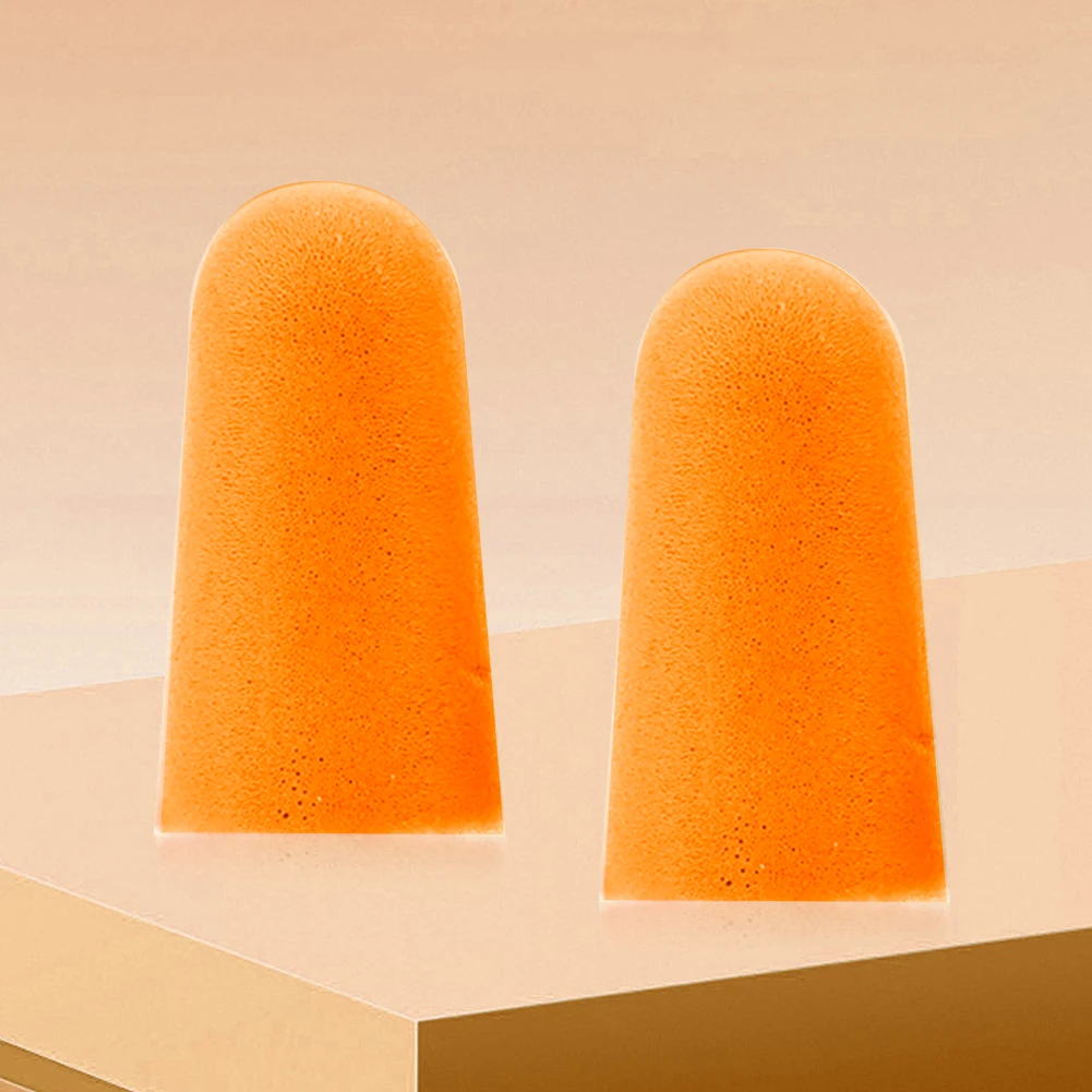 Reusable Soft Orange Earplugs for Sleeping Noise Reduction
