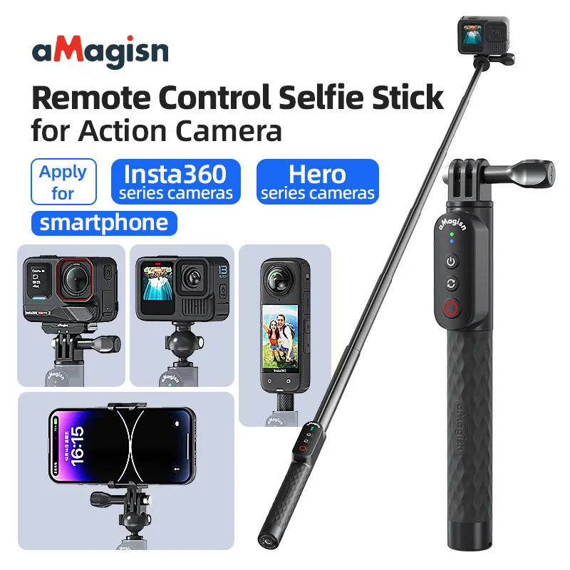 Selfie Stick Insta360 Smart Remote AMagisn 1m Extendable Monopod