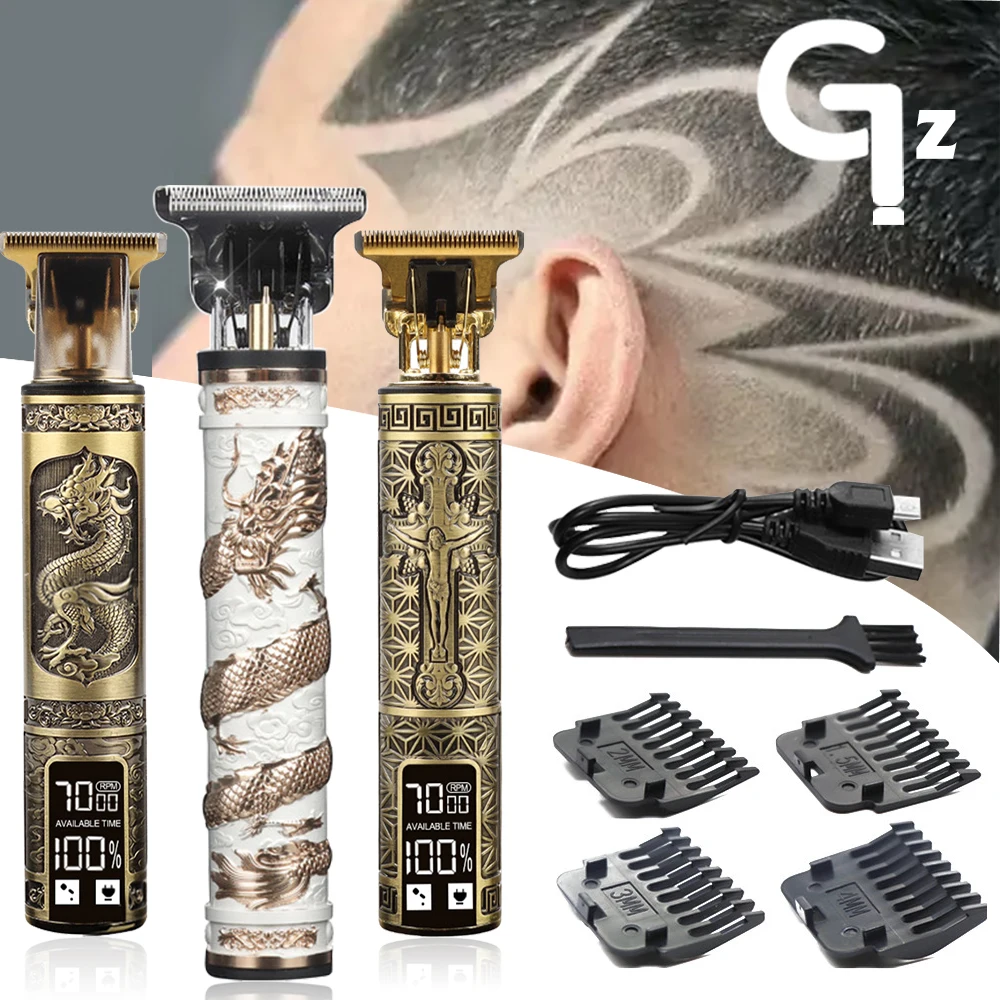 

2023 T9 0mm Professional Hair Clipper Beard Trimmer Electric Razors Men Hair Shaver Beard Barber Hair Cut Cutting Machine