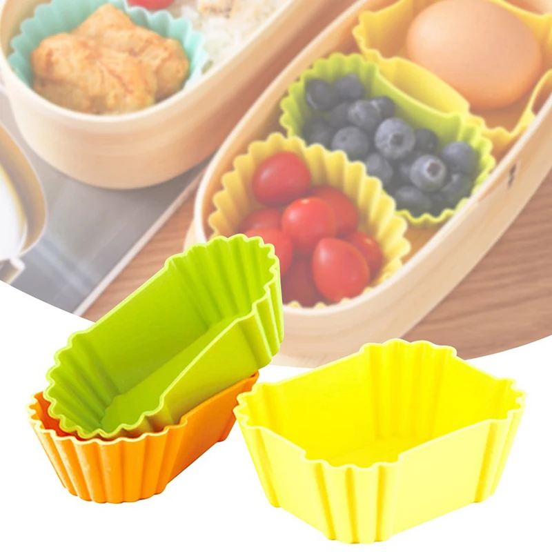3pcs Bento Divider Cup Easy Clean Molud Cake Dessert Sushi Storage Accessories Liner Food Lunch Box