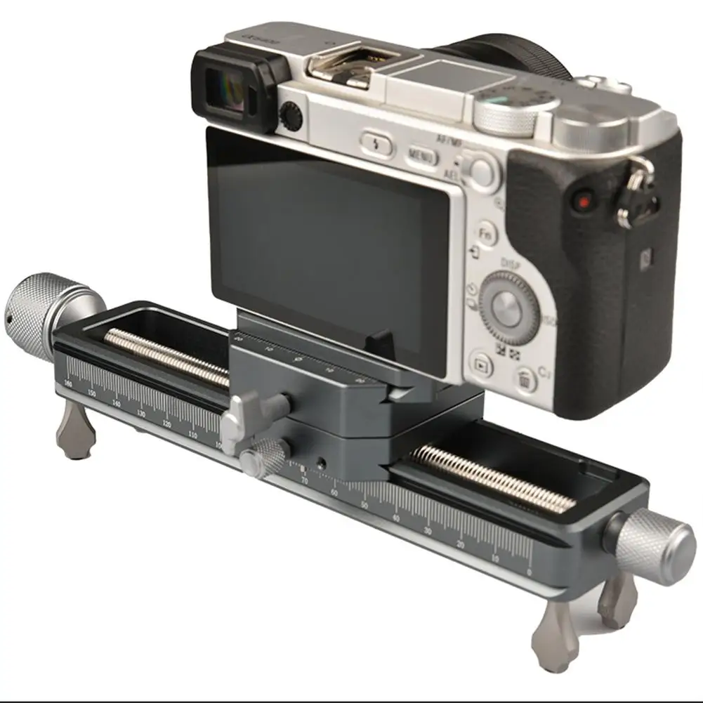 Metal Macro Rail Clamp Vm-18 Macro Focusing Rail Screw Knob Clamp Aluminum Alloy Lens Focus Tuning Base Compatible Arca Type Camera