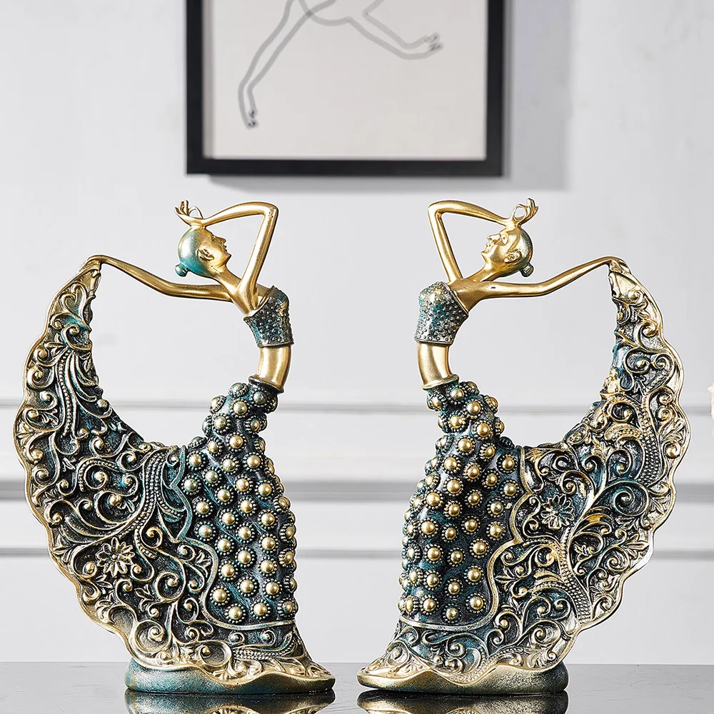 

Modern Vintage Sculpture Resin Statue Home Decor for Interior Living Room Table Decoration Accessories Office Crafts Figurine