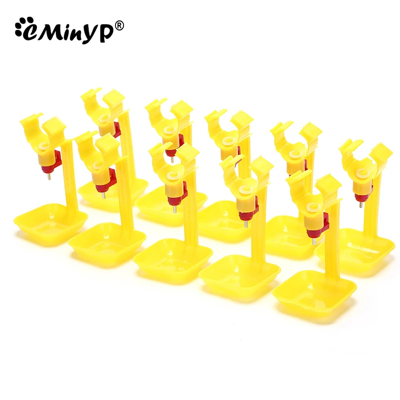 Ball Valve Chicken Hanging Drinking Cup 10pcs Fully Automatic Bird Quail Poultry Drinking Fountains Farm Water Feeding Supplies poultry water dispenser,poultry drinking cups,poultry waterer