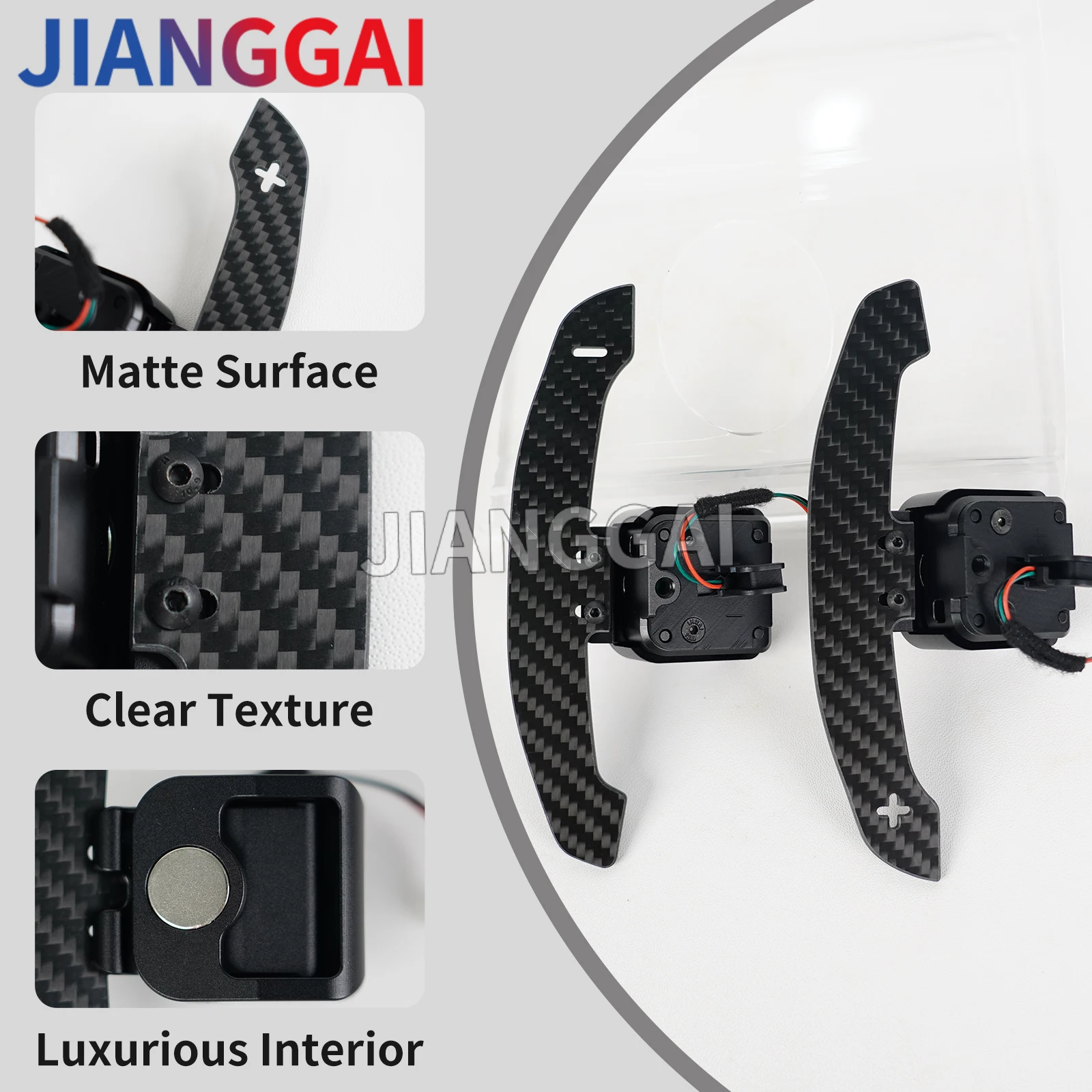 Carbon Fiber Magnetic Shift Paddles for Audi RS3 RS4 RS5 S3 S4 S5 A3 A4 A5 2017+ Steering Wheel Magnetic Shift Paddles