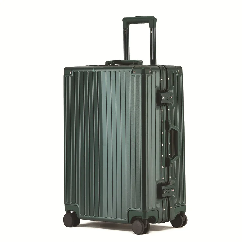 PLUENLI New Aluminum Frame Trolley Case Business Luggage Universal Wheel Suitcase