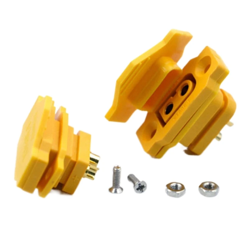 XT60 Connector XT60E Female Connector XT60E-F XT60 Socket Plug Panel Mount Fixed With Screws