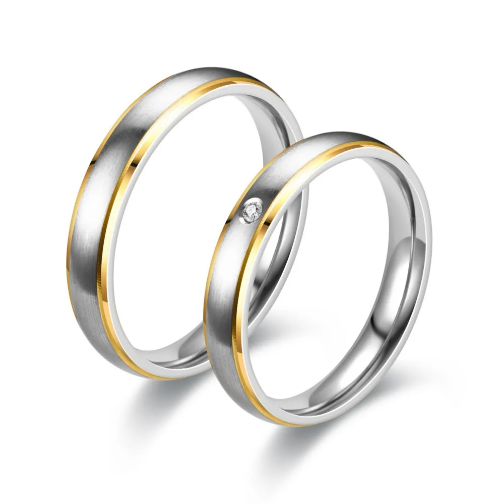 Titanium Steel Zircon Couple Ring For Women Men Jewelry Accessories wedding rings jewelry rings ring jewelry couple rings Size5-13