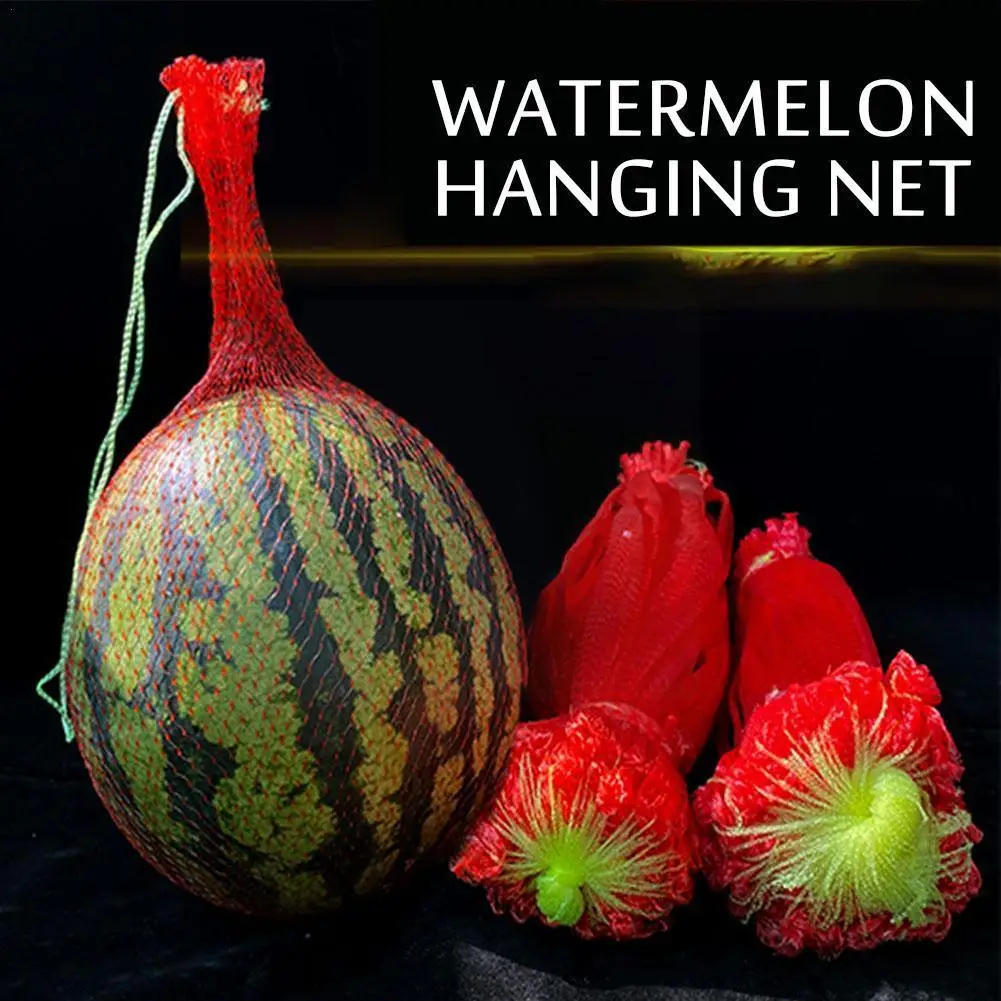 Net Bag Hanging Watermelon In Greenhouse With Thick Melon Hanging Rope Net Red Bag Protection Planting Hami Melon K8T0 fruit grow bags fruit protection bags planting bags plant grow bags felt grow bags mushroom grow bags herbal grow bags