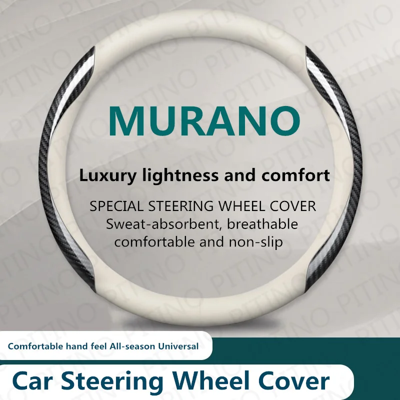 

Car Steering Wheel Cover For Nissan Murano Anti Slip Wear-resistant Sweat Absorbing 37-38cm Interior Steering Cover Accessories