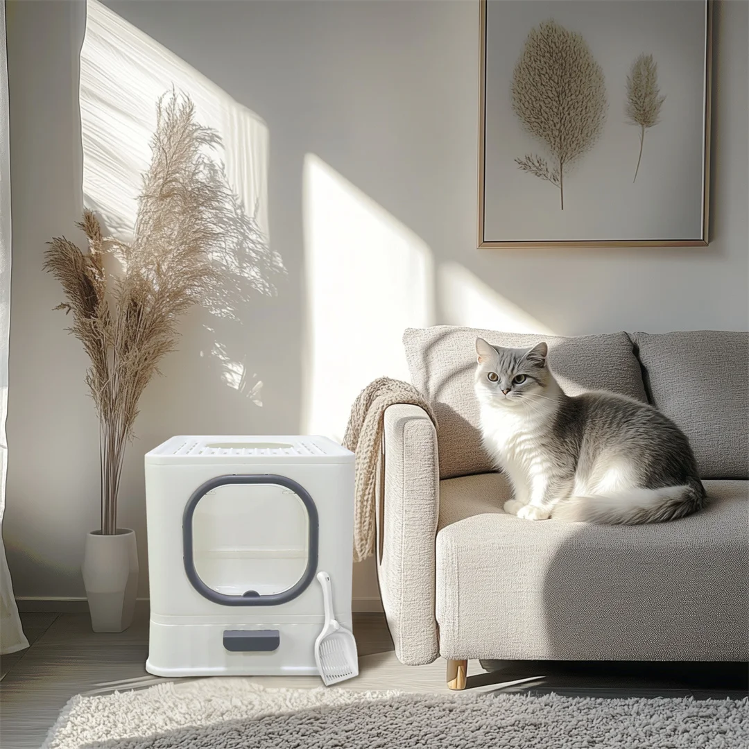 Foldable Top Entry Cat Litter Box 3