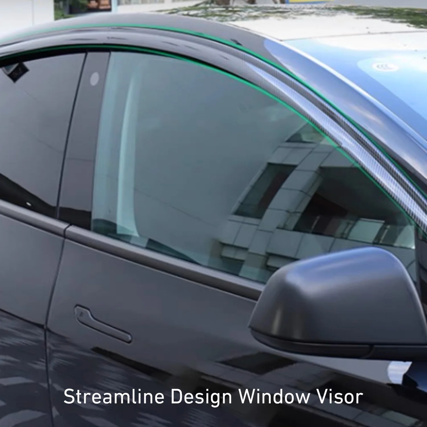 For Tesla Model 3 Model Y Window Visors Vent Air Deflector Ventshade Ventvisor Side Window Deflector Rain Sun Guard -