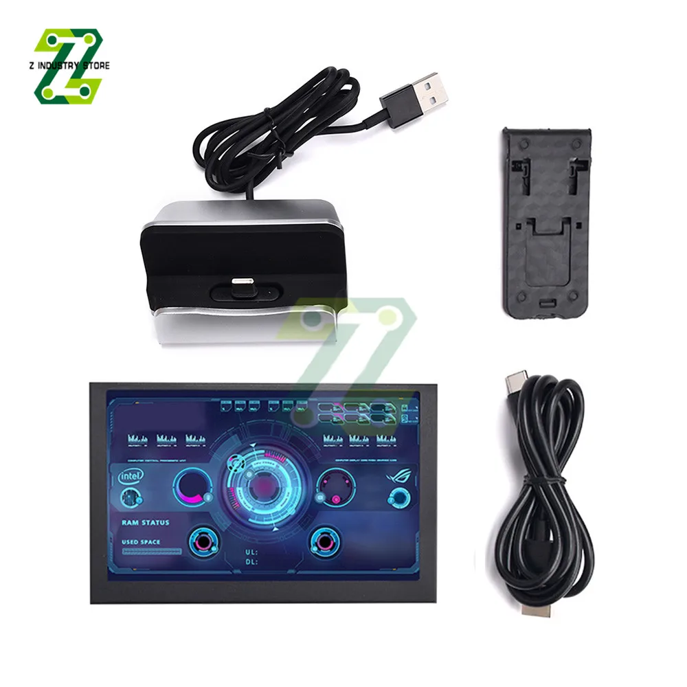 

5 Inch 800x480 IPS LCD Monitor Display USB Display Sub-Screen With Bracket Support Vertical Screen