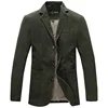 Men Blazer Middle-aged Loose Men Fashion Business British Style Casual Suit Three Button Cotton Casual Clothes Single West Coat 1