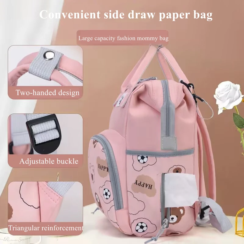 Backpack Diaper Bag Baby Essentials Travel Tote Multifunction Waterproof with Changing Station Pad Stroller Straps Big for Mommy