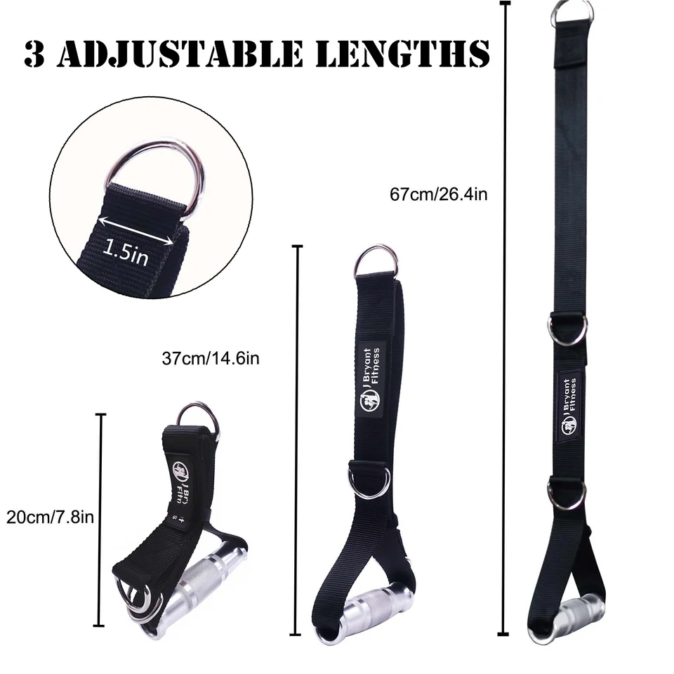 J Bryant Fitness Metalen Gym Handgrepen voor Kabel Machine Bevestiging Heavy Duty Aluminium Handgrepen Duurzame Workout Handgrepen voor Weerstandsbanden Katrol LAT Pull Down Systeem (Paarse Dubbele
