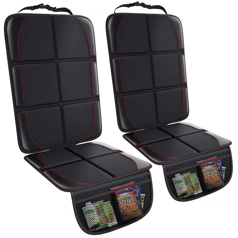 Premium Polyester Car Seat Protector for Child Universal Size Thickened Anti-Slip Seat Protection Mat with Mesh Storage Bag Baby
