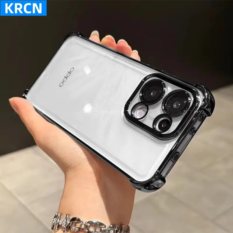 Electroplated Transparent Silicone Cover with Camera Protection and Shockproof Bumper