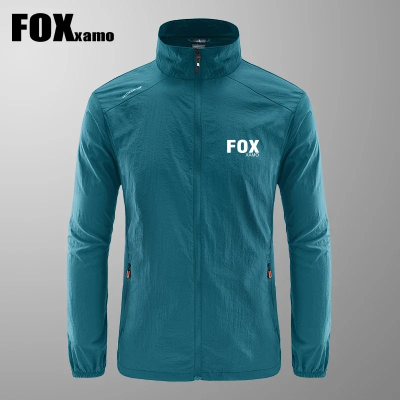 Fox Xamo 남성용 아이스 실크 자외선 차단 의류, 2024 경량 재킷, 빠른 건조, 트렌디 스킨 코트, 사이클링 기어, 여름