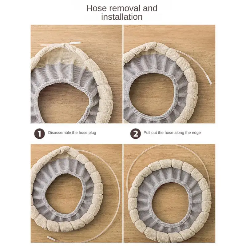 1Pc 욕실 변기 커버 부드러운 따뜻한 빨 매트 커버 패드 쿠션 시트