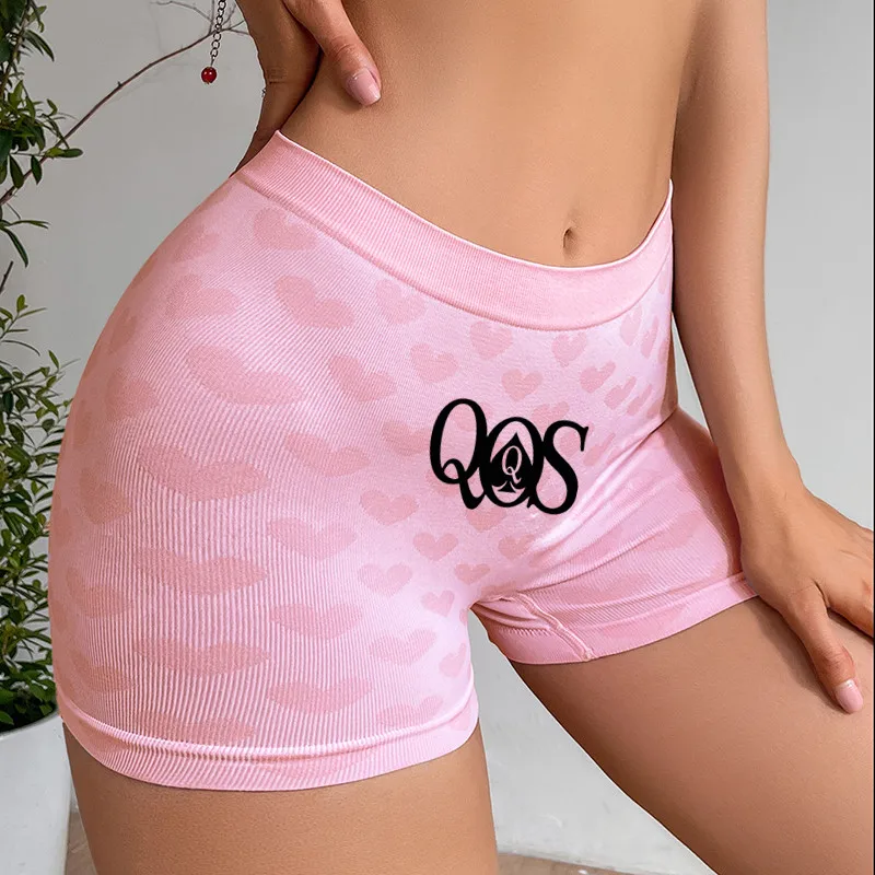 Queen of Spades QOS Funny Womens Sexy Underwear Love Heart Pink Knitting  Female High-waisted Comfortable Breathable Panties - AliExpress