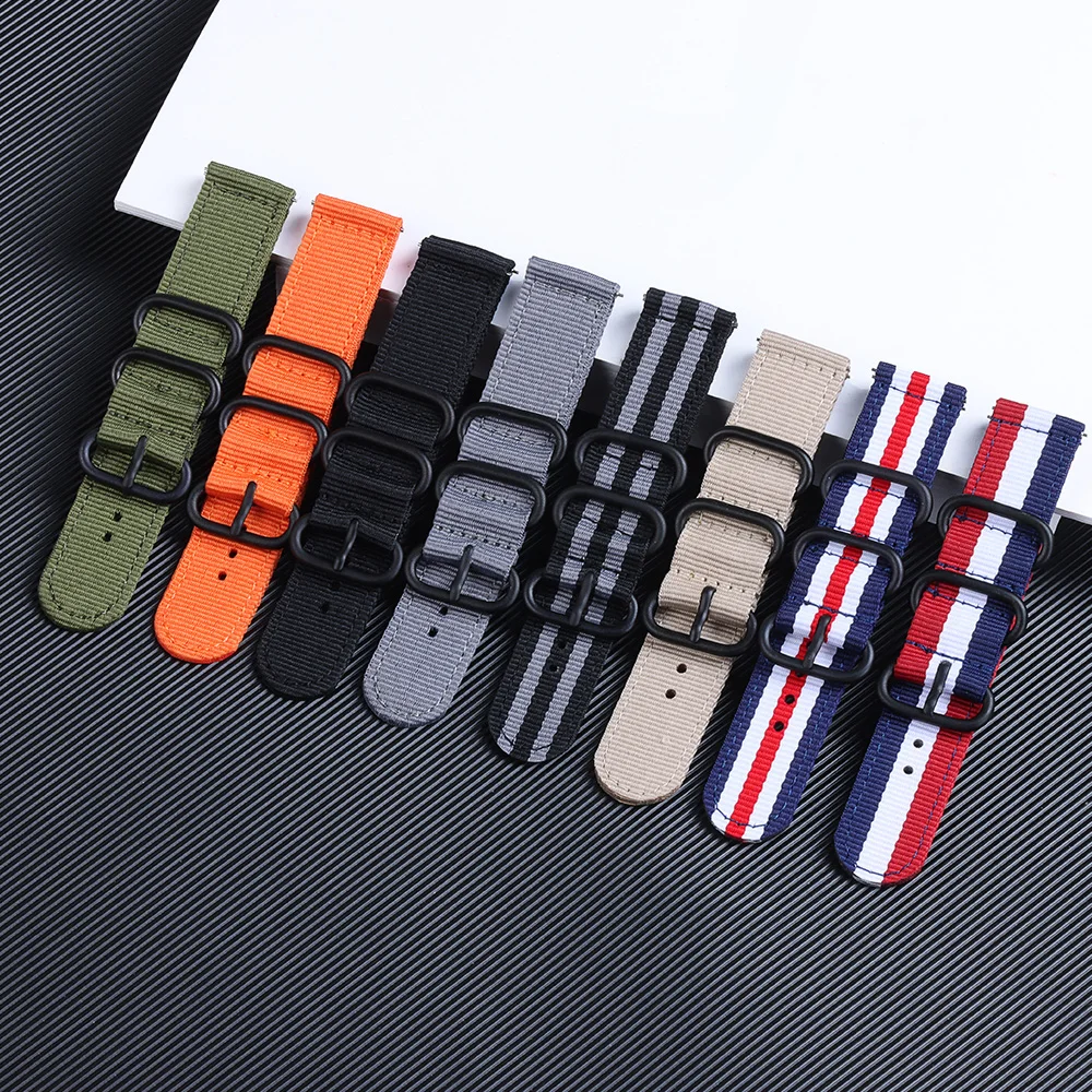 Woven Nylon Universal Watch Strap – Quick Release Fabric Wristband